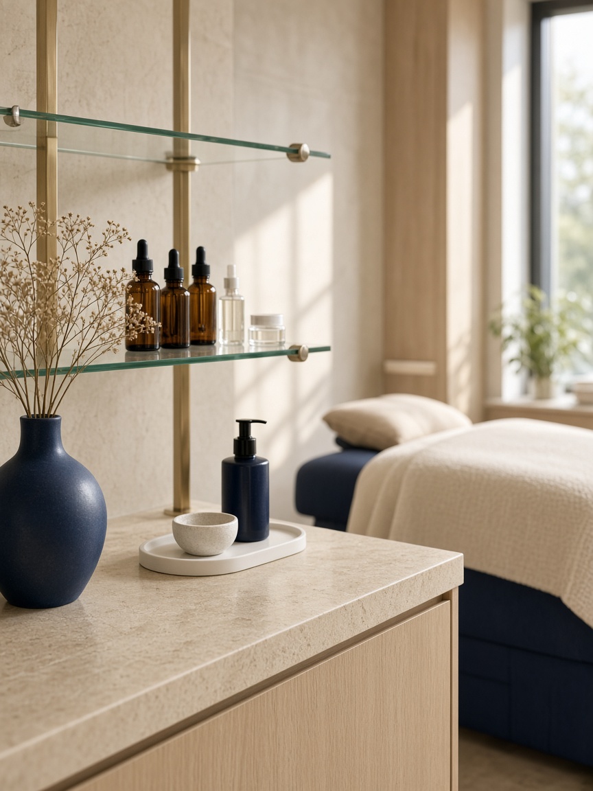 Treatment room prepared for a licensed practice